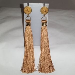 Oversized Thread Tassel Earrings